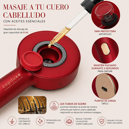 cepillo masajeador capilar luz led