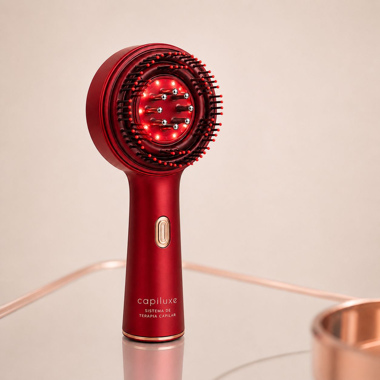 Cepillo masajeador con luz led